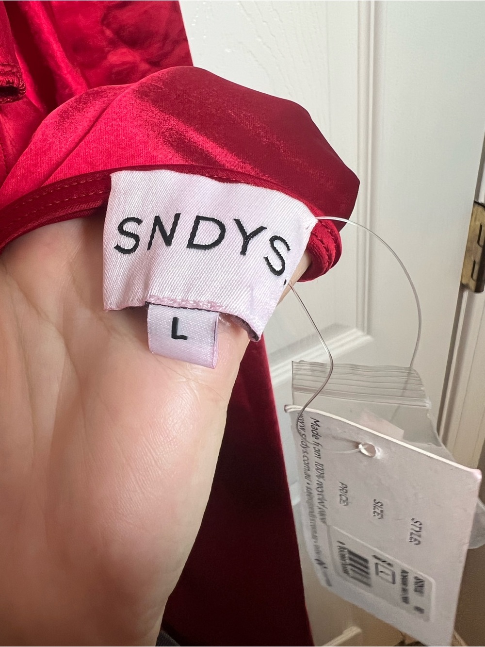 SNDYS Rosanna Maxi Dress in Red - Picture 7 of 7